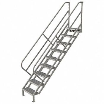 TRI-ARC Stair Unit Steel 9 Steps 450 lb Ld Cap., 420R88