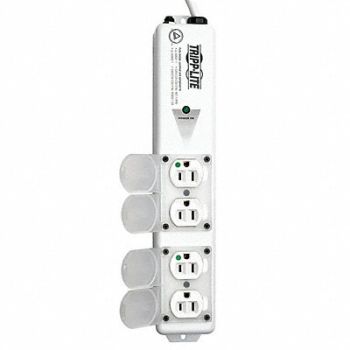TRIPP LITE Outlet Strip 4 Outlet 15A 13-3/4 L Wht, 54VH64