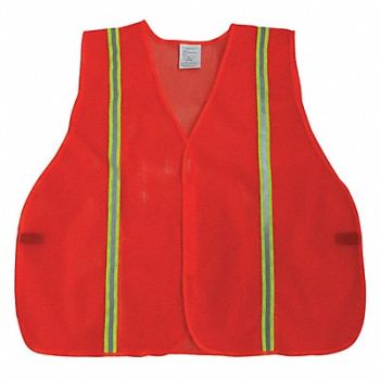 CONDOR J6025 Back Stp Vest Unrated Orange/Red 3XL, 54VH93