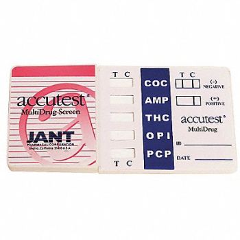 ACCUTEST Urine Drug Test Kit 25 Number of Tests, 54WH31