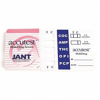 ACCUTEST Urine Drug Test Kit 25 Number of Tests, 54WH36