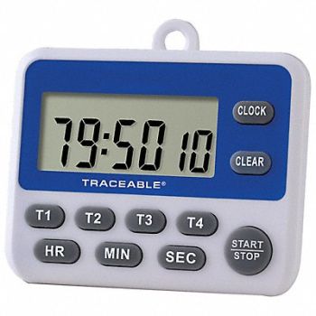 TRACEABLE Digital Timer 2-3/8 H 2-3/4 W LCD, 54XG38