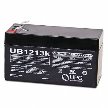 GRAINGER APPROVED Sealed Lead Acid Battery 12VDC 2.09 H, 54XH35