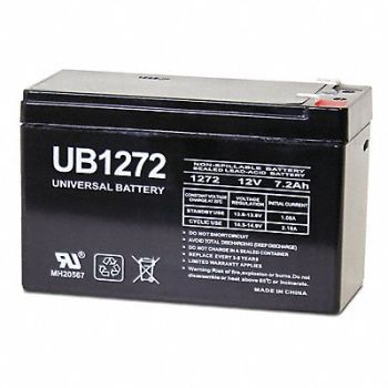 GRAINGER APPROVED Sealed Lead Acid Battery 12VDC 3.78 H, 54XH37