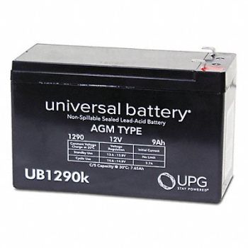 GRAINGER APPROVED Sealed Lead Acid Battery 12VDC 3.78 H, 54XH39