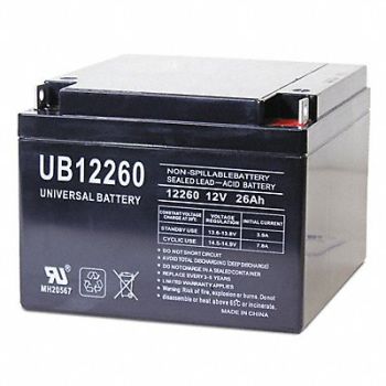 GRAINGER APPROVED Sealed Lead Acid Battery 12VDC 5.04 H, 54XH41