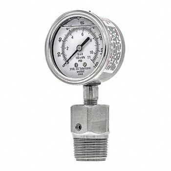 PIC GAUGES K4226 Pressure Gauge Nominal 2-1/2 Dial, 54XN60