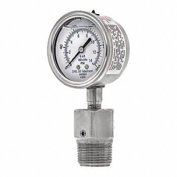 PIC GAUGES K4226 Pressure Gauge Nominal 2-1/2 Dial, 54XN61