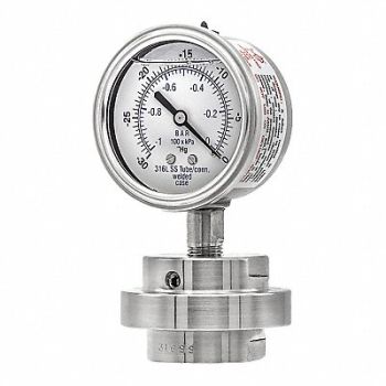 PIC GAUGES Vacuum Gauge General Purpose 2-1/2 Dial, 54XN73