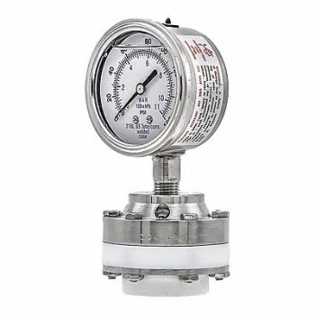 PIC GAUGES K4229 Pressure Gauge Nominal 2-1/2 Dial, 54XN86