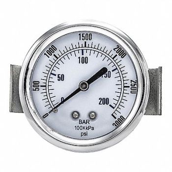 PIC GAUGES Pressure Gauge Nominal 2-1/2 Dial, 54XR12