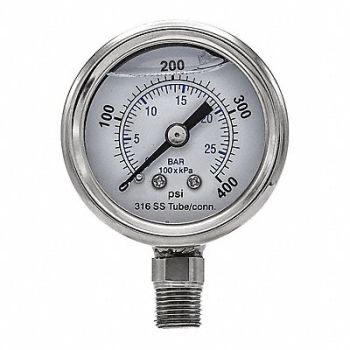 PIC GAUGES Pressure Gauge Nominal 1-1/2 Dial, 54XN97