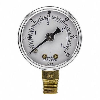 PIC GAUGES Pressure Gauge Nominal 1-1/2 Dial, 54XP01