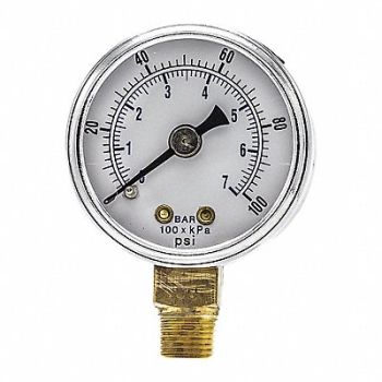 PIC GAUGES Pressure Gauge Nominal 1-1/2 Dial, 54XP02