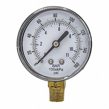 PIC GAUGES Pressure Gauge Nominal 2-1/2 Dial, 54XP19