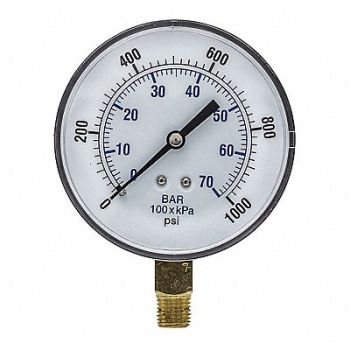 PIC GAUGES Pressure Gauge Nominal 3-1/2 Dial, 54XP54