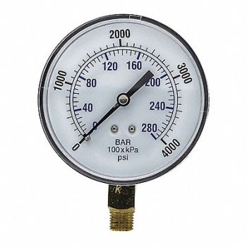 PIC GAUGES Pressure Gauge Nominal 3-1/2 Dial, 54XP57