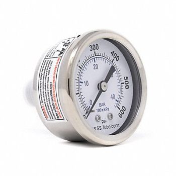 PIC GAUGES Pressure Gauge General Purpose 2 Dial, 54XP99