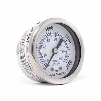 PIC GAUGES Pressure Gauge General Purpose 2 Dial, 54XR02
