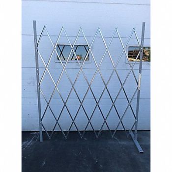 GRAINGER APPROVED Folding Gate Gray 6 ft Add On Opening W, 54XU28