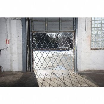 GRAINGER APPROVED Folding Gate Gray 3 to 4 ft Opening W, 54XU44