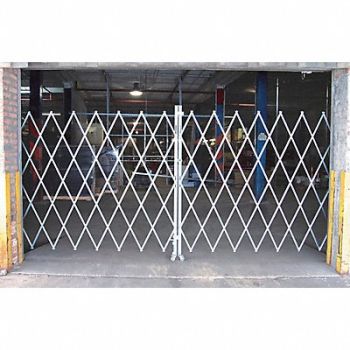 GRAINGER APPROVED Folding Gate Gray 16 to 18 ft Opening W, 54XU51