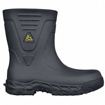 SHOES FOR CREWS Rubber Boot Men s 15 Mid-Calf Black PR, 54XV01
