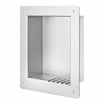 KINGSWAY GROUP Soap Shelf 3-1/2 D 12 H 10-1/2 L SS, 54XZ07