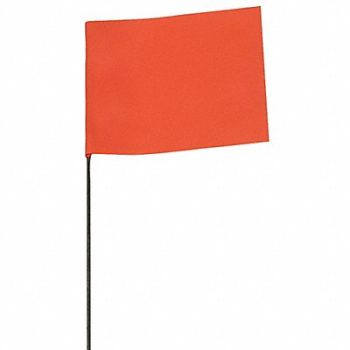 ABILITY ONE Marking Flags Solid Pattern Orange PK100, 54XZ53