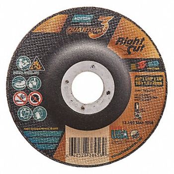 NORTON Abrasive Cut-Off Wheel 4-1/2 dia., 54YL91