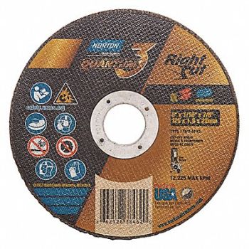 NORTON Abrasive Cut-Off Wheel 5 Dia 36 Grit, 54YL94