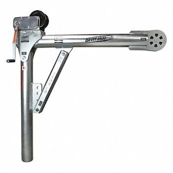 OZ LIFTING PRODUCTS Davit Crane 2500 lb 27.5in to 48in Reach, 54YM57