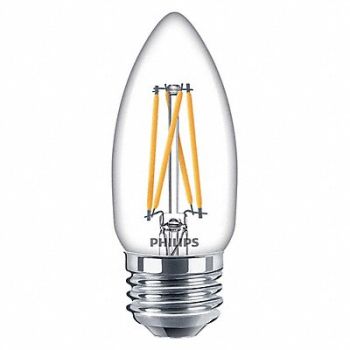 PHILIPS LED Bulb B11 2200 to 2700K 500 lm 5.5W, 54YP72