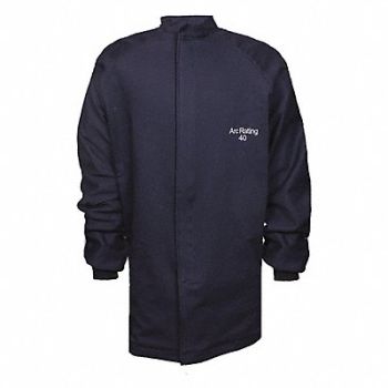 NATIONAL SAFETY APPAREL K4820 Flame-Resistant Jacket Navy XL, 54YR23
