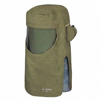 NATIONAL SAFETY APPAREL Arc Flash Hood Universal Size Green, 54YR51