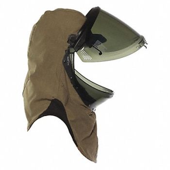 NATIONAL SAFETY APPAREL Arc Flash Hood Universal Size Green, 54YR53