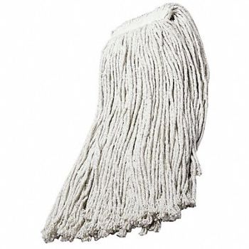 ABILITY ONE Wet Mop Head White Cotton, 54ZF15