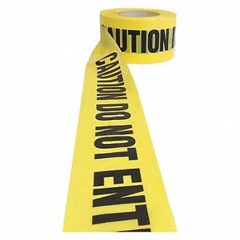 ABILITY ONE Barricade Tape Yellow Polyethylene, 54ZH68