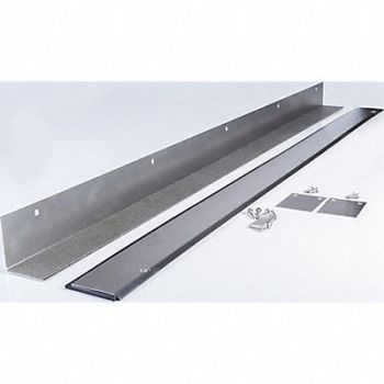 NATIONAL GUARD Door Bottom Brushed SS 1/4 Insert Size, 54ZT69