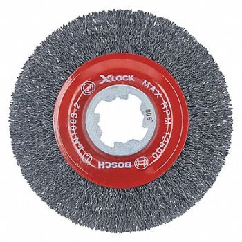BOSCH Wire Wheel Brush 4-1/2 Dia Brush, 54ZT84