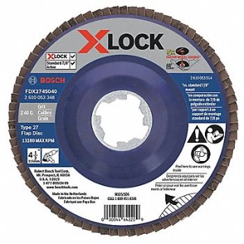 BOSCH Fiber Disc 4 1/2 in Dia 7/8in Arbor, 54ZT94