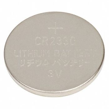 GRAINGER APPROVED Coin Cell Battery Lithium 265mAh Cap., 54ZU75