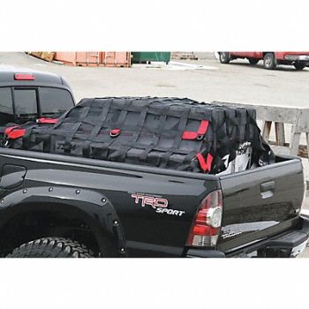 QUARANTINE RESTRAINTS Cargo Net Black Polyester 6 ft 6 L, 54ZV44