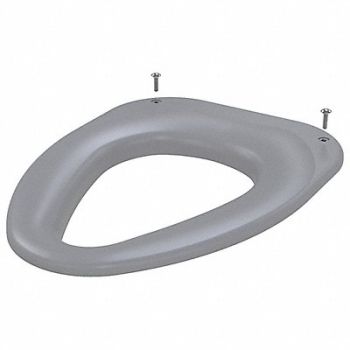 BESTCARE Seat Cover Elongated Closed Front Gray, 55AF71