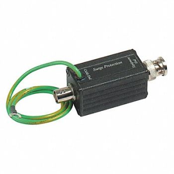 SPECO TECHNOLOGIES Coaxial Video Surge Protector 6VDC Black, 55AV55