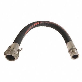 CONTINENTAL Chemical Hose 1-1/2 ID x 12 ft Black, 55AZ60