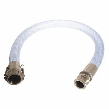 CONTINENTAL Food Grade Hose 2 ID x 20 ft Clear, 55CD42