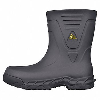 ACE Rubber Boot Men s 16 Mid-Calf Black PR, 55CH72