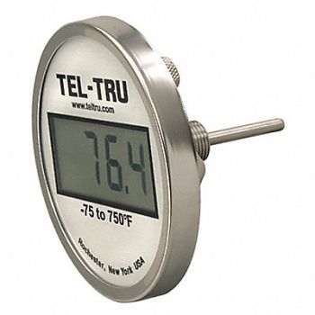 TEL-TRU Digital Dial Thermometer 6 Stem L SS, 55CL64