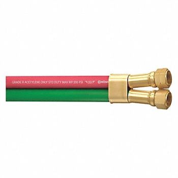 CONTINENTAL Twin Line Welding Hose 1/4 ID x 100 ft., 55CP03